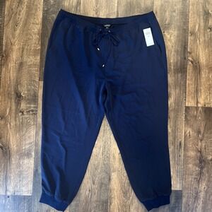 Lauren Ralph Lauren Women Navy Knit Drawstring Athletics Joggers Plus Size 20